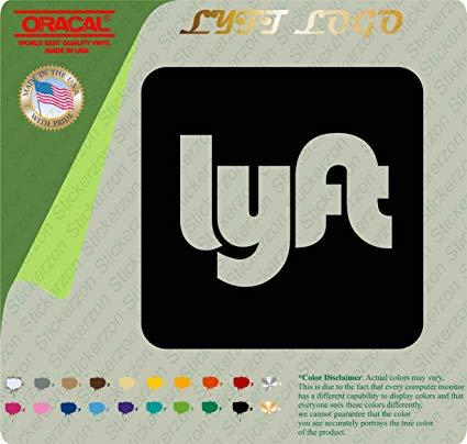 Black Lyft Logo - Amazon.com: LYFT logo car suv driver sticker decal BLACK 4