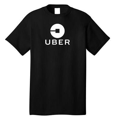 Black Lyft Logo - UBER LOGO DRIVERS Black T-Shirt Core Cotton Tee Delivery Eats Custom ...