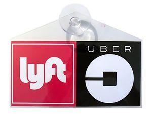 Black Lyft Logo - Uber (Black) Lyft Rideshare Car Windshield Side Windows Decal - 4x8 ...