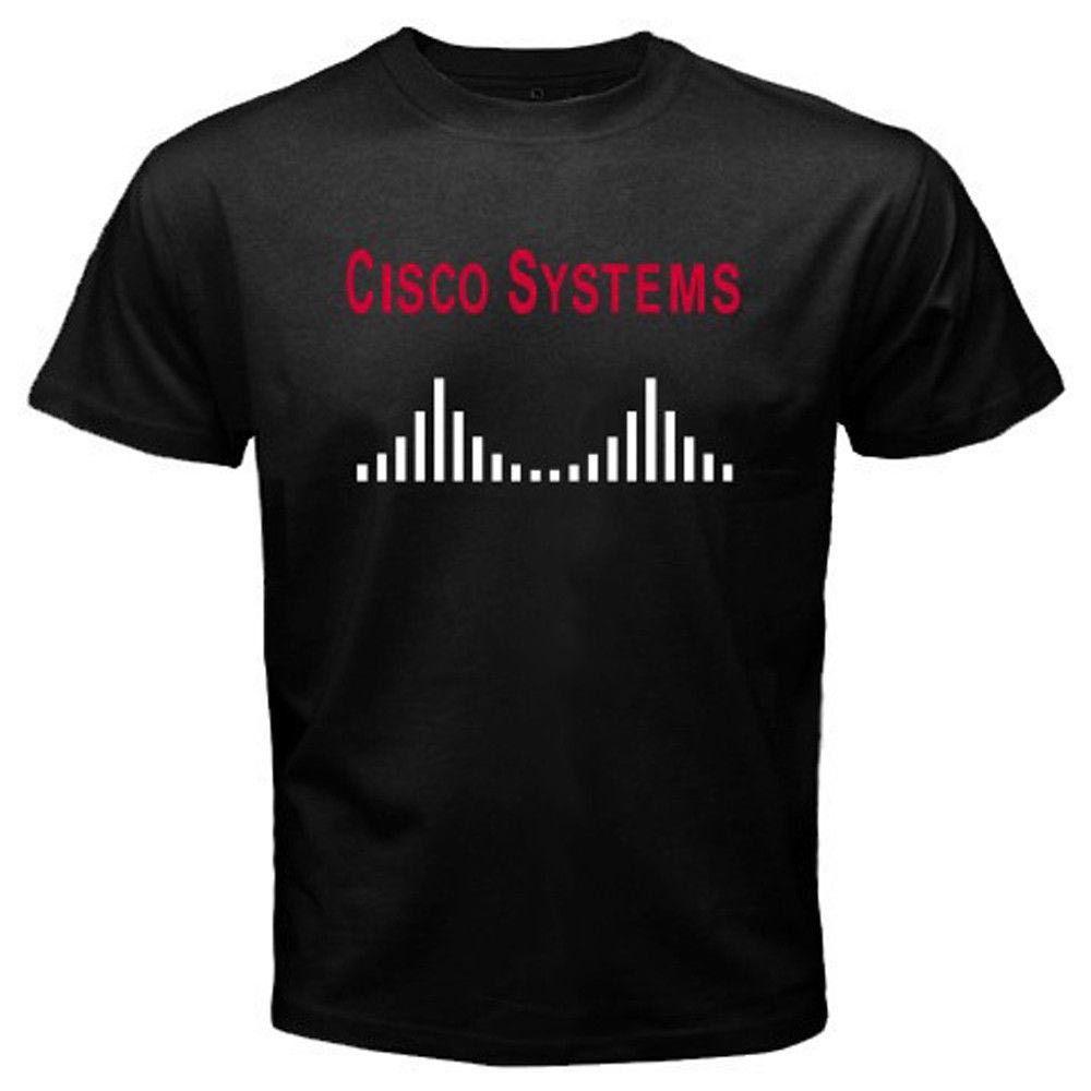 Cisco Systems Logo - New Cisco Systems Logo Network Computer Men'S Black T Shirt Size S