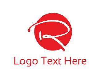 Letter R Red Circle Logo - Logo Maker - Customize this 