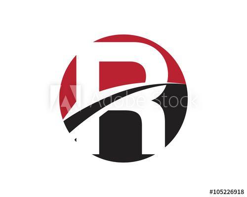 Letter R Red Circle Logo - R red letter circle logo - Buy this stock vector and explore similar ...