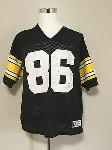 Green and Yellow Steelers Logo - Vintage Pittsburgh Steelers Logo 7 Jersey Large USA Eric Green