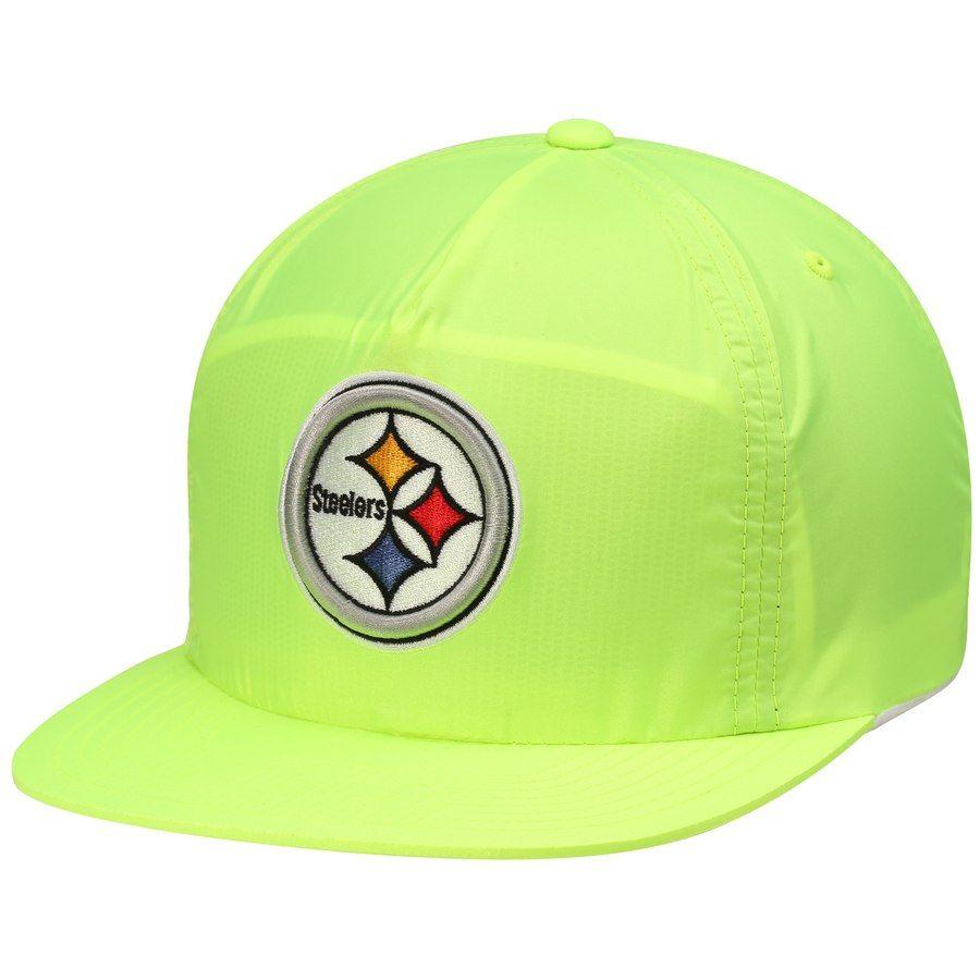 Green and Yellow Steelers Logo - Pittsburgh Steelers Mitchell & Ness Green Neon Snapback Hat