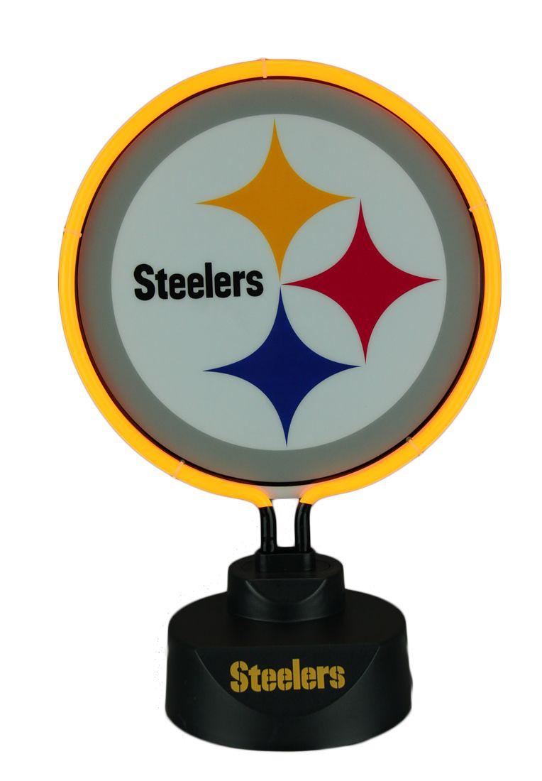 Green and Yellow Steelers Logo - Pittsburgh Steelers Logo Neon Tabletop Statue Accent Lamp