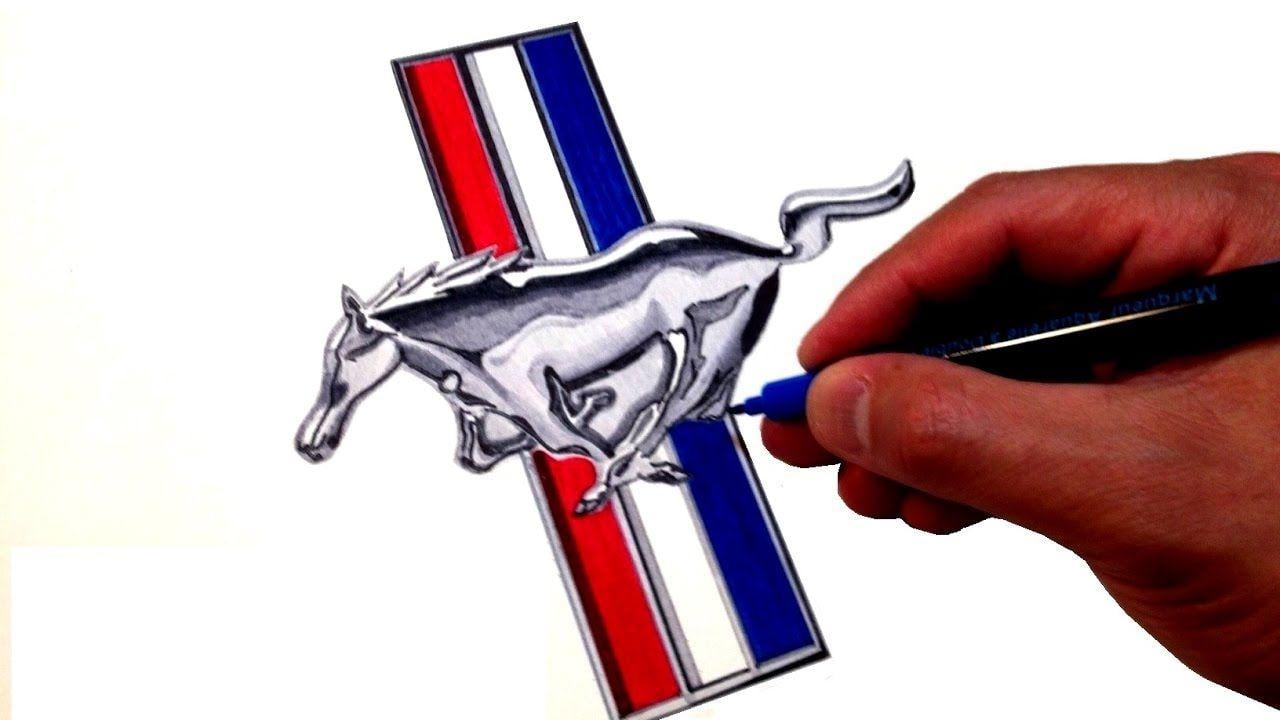 Ford Mustang Logo - How to Draw the Ford Mustang Logo - YouTube