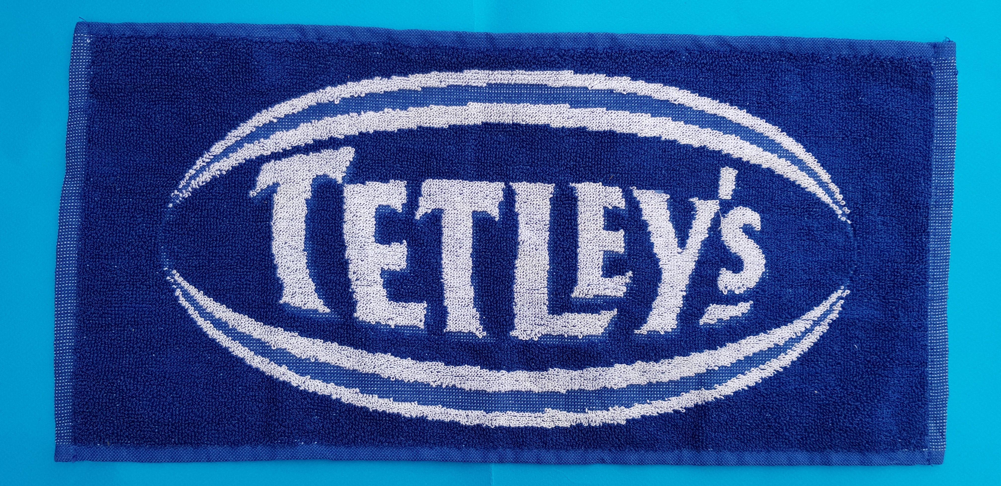 Blue Bar Company Logo - Tetley's Bitter Blue Bar Towel Pint Glass Company