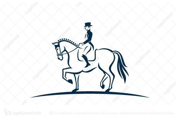 Dressage Horse Logo - Logo for sale: Dressage Horse Logo. Calligraphy style dressage horse ...