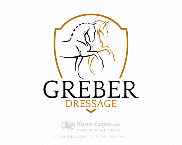 Dressage Horse Logo - Logo: Horse Logo for Greber Dressage | Logorium.com