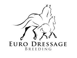 Dressage Horse Logo - Euro Dressage Breeding logo design - 48HoursLogo.com