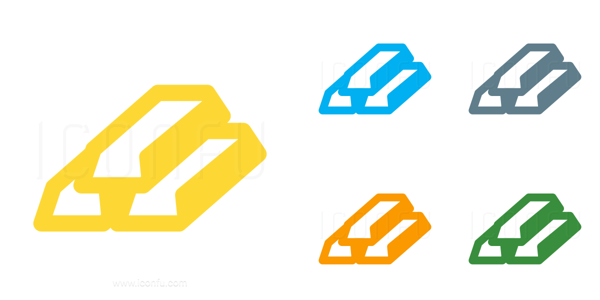Gold Bar Logo - Gold Bars Icon - Omni Style - Iconfu
