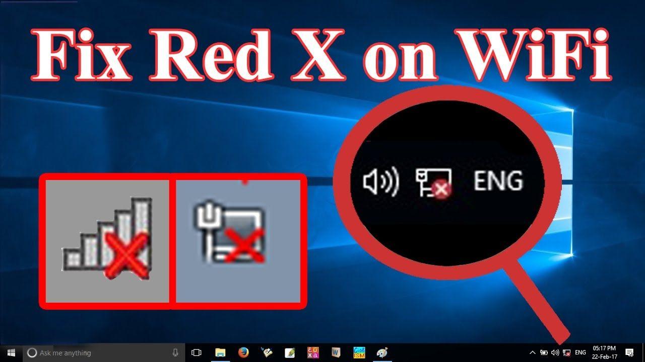 Blue and Red X Logo - How to Fix Red X on WiFi Windows 10 - YouTube