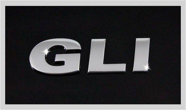 Gli Logo - Pieces Chrome Metal GLI Car Stickers Decorations Silver GLI Car