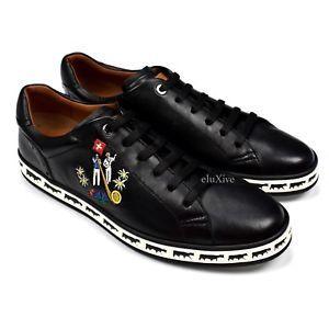 Bally Cow Logo - NWT Bally Animals Black Cow Leather Anistern Men's Sneakers 42 9 ...