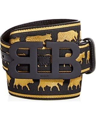 Bally Cow Logo - Winter's Hottest Sales on Bally Matte Mirror B Buckle Reversible Cow ...