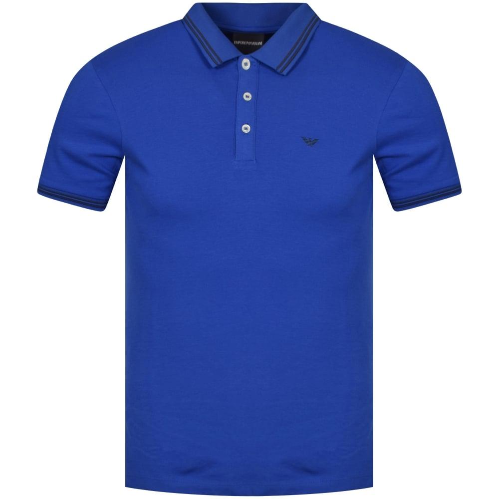 Blue Polo Logo - EMPORIO ARMANI Emporio Armani Blue Logo Polo Shirt - Men from ...