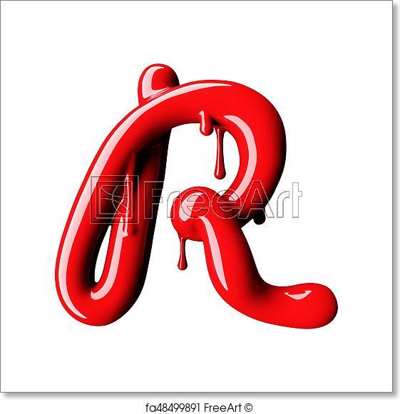 Red Letter R Logo - Free art print of Glossy red letter R uppercase. 3D rendering ...