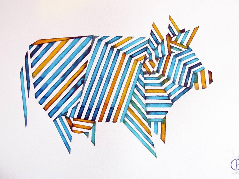 Bally Cow Logo - Sacred Cow Drawing by Daphne Bally | Saatchi Art