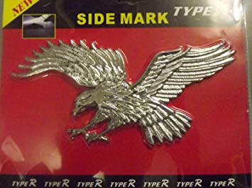 Red Eagle 3D Logo - Flying eagle Chrome badge 3D cards logo emblem stick on Icon mirror ...