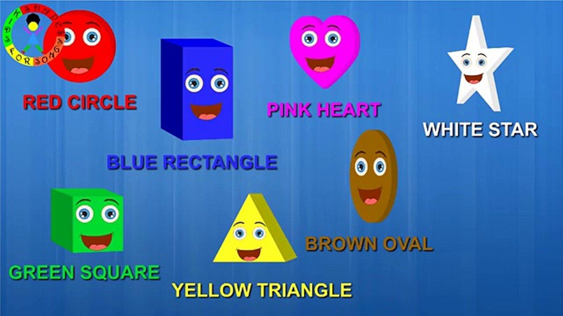 Blue Square Yellow Oval Logo - Shapes Colors Song. The Shapes Song. Learn Shapes And Colors Song
