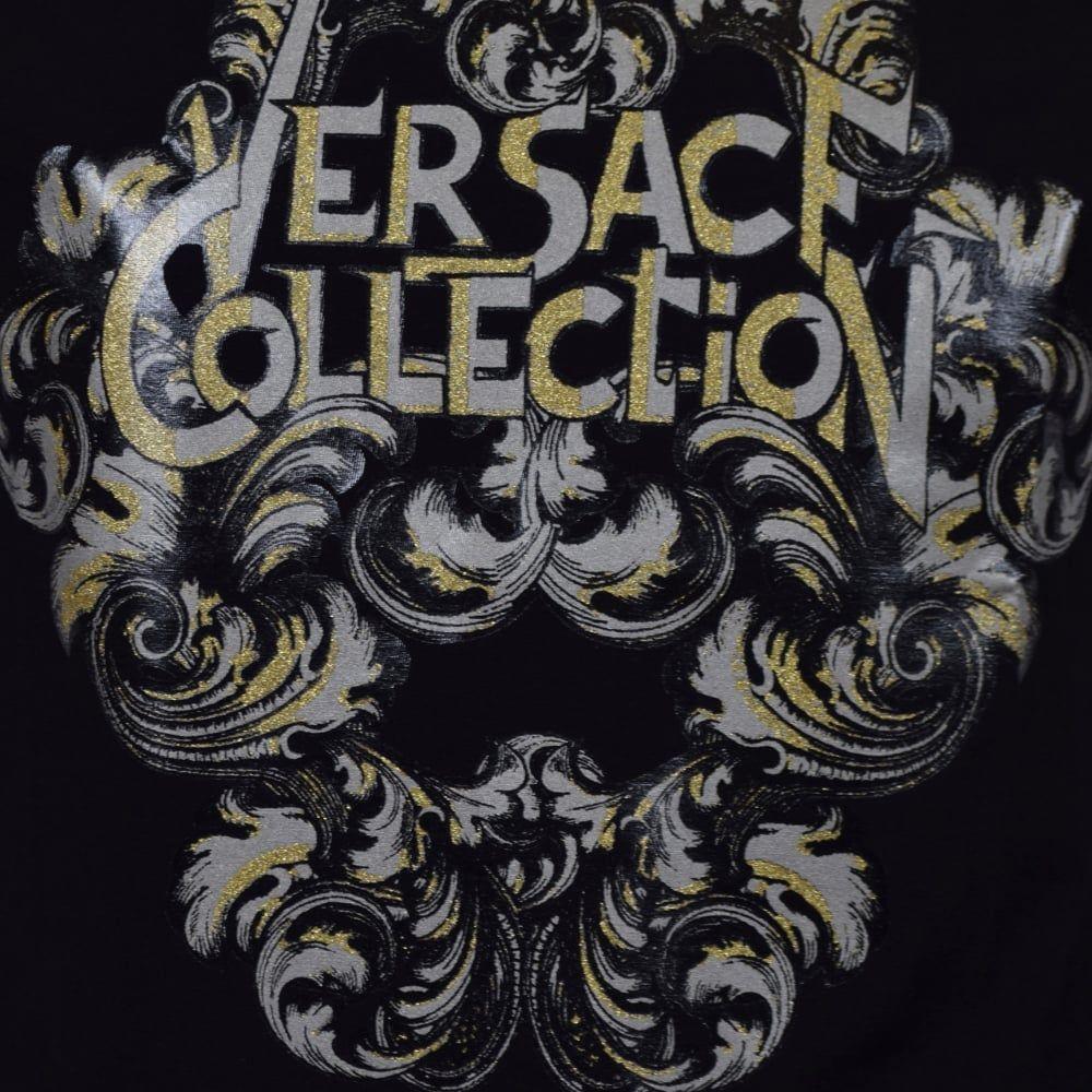 Silver and Gold Logo - VERSACE COLLECTION Versace Collection Silver Gold Logo T Shirt