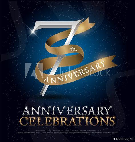 Silver and Gold Logo - 7th years anniversary celebration silver and gold logo with golden ...