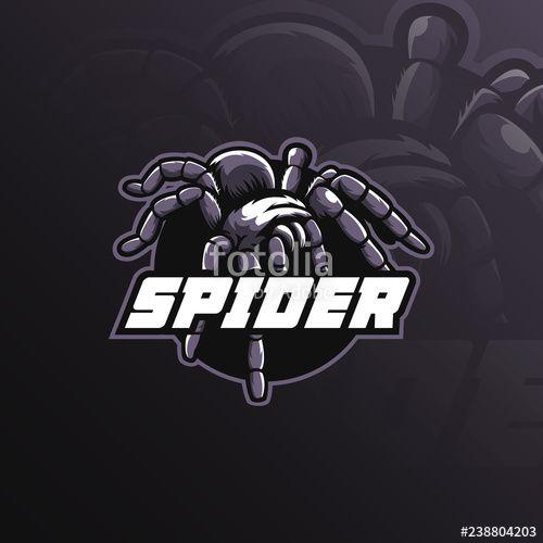 Spider Mascot Logo - spider mascot logo design vector with modern illustration concept ...