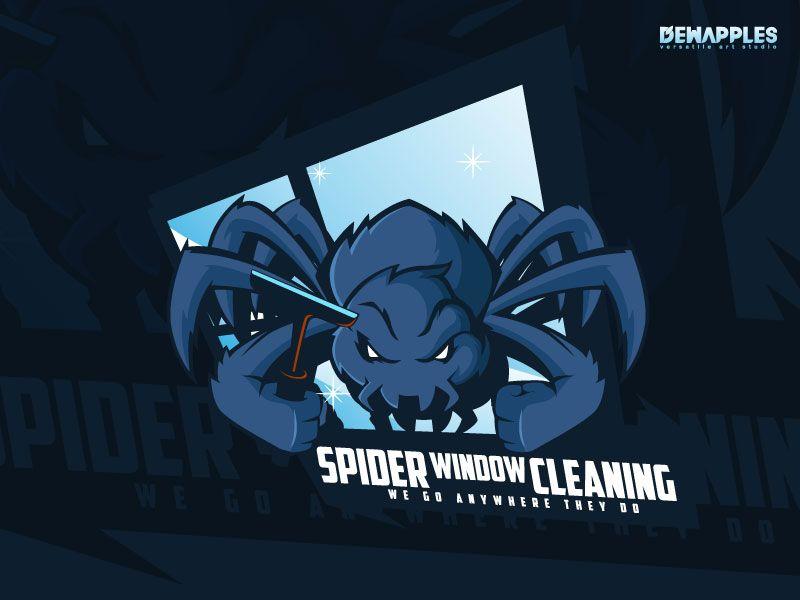 Spider Mascot Logo - Spider Window Cleaning by DewApples | Dribbble | Dribbble