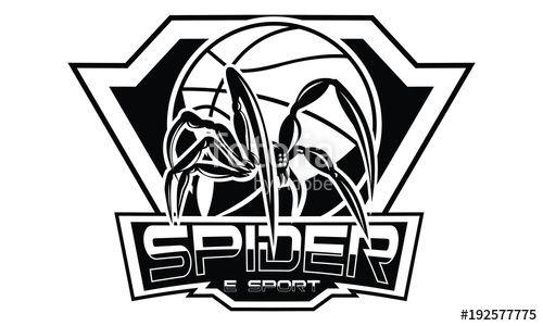 Spider Mascot Logo - Spider Sport Mascot Outline