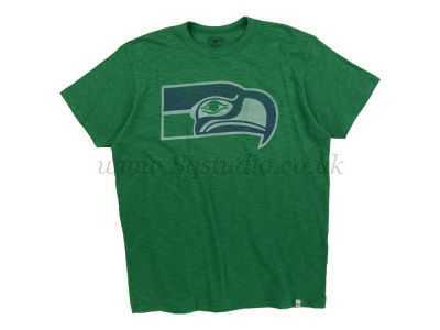 Green Clothing and Apparel Logo - Seattle Seahawks '47 NFL Retro Logo Scrum T Shirt Green NFL20555414