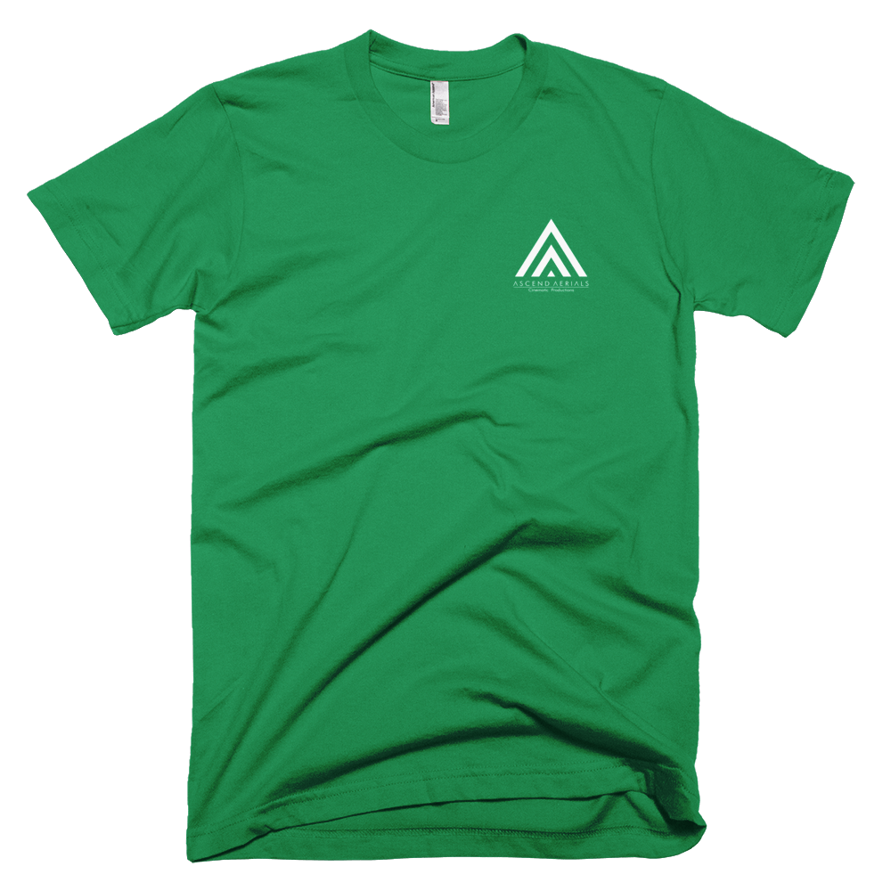 Green Clothing and Apparel Logo - Ascend Aerials - American Apparel - Kelly Green - White Logo ...