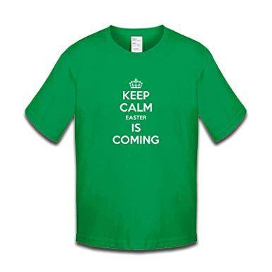 Green Clothing and Apparel Logo - Apparel Printing Keep Calm Easter Is Coming Boys Tshirt, Kelly Green