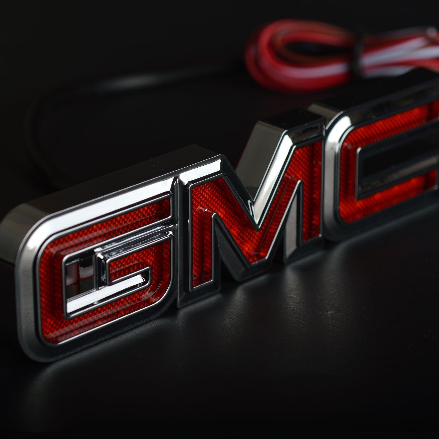 GMC Logo - GMC Tailgate Emblem LED Lighted Chrome Coating Finish GM Certified