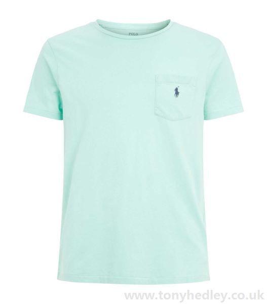 Green Clothing and Apparel Logo - Logo Pocket T Shirt Shirts Green Lauren Men 9LG1228
