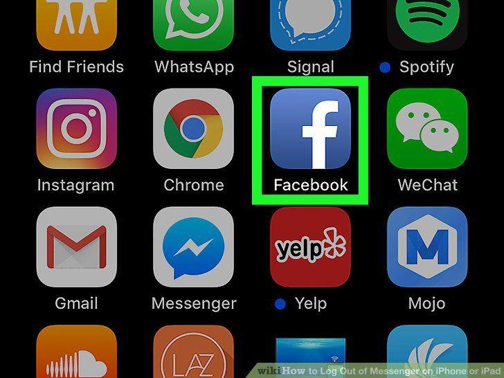 Facebook iPhone Logo - How to Log Out of Messenger on iPhone or iPad: 14 Steps