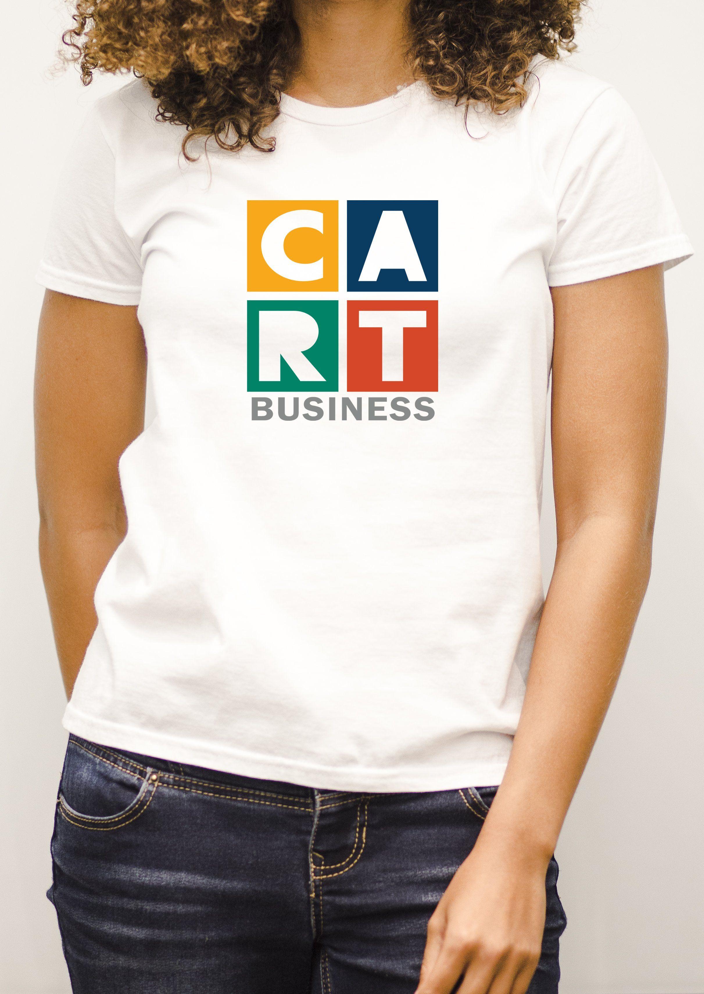 Multicolor Business Logo - Women's short sleeve t-shirt - business grey/multicolor logo