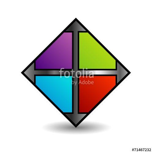 Multicolor Business Logo - Floor Tile Business Logo In Multicolor Stock Image And Royalty Free
