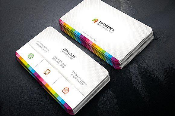 Multicolor Business Logo - Creative Multicolor Business Card ~ Business Card Templates ...