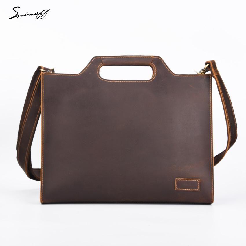 iPad Messenger Logo - Smirnoff Luxury Genuine Leather Ipad Bag Briefcase Crossbody Bags ...