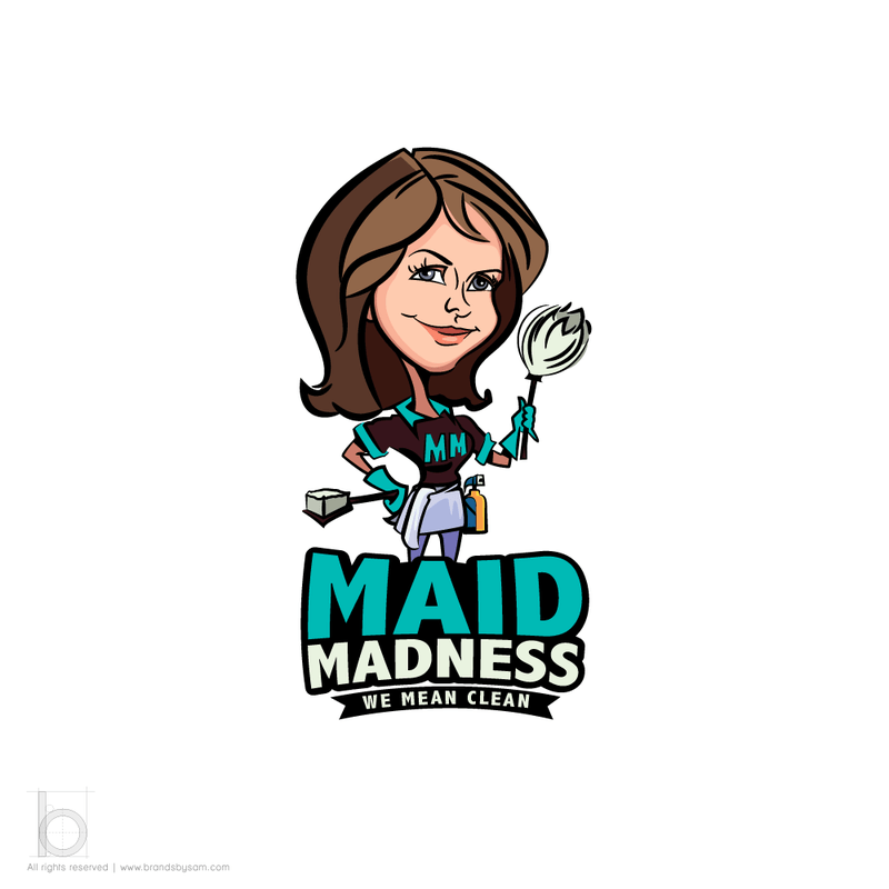 Girl Cartoon Logo - Maid Madness Logo #logo #mascot #design #maid #madness #cartoon ...