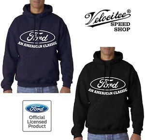 Official Ford Logo - Velocitee Mens Hoodie Official Licensed Ford Logo An American ...