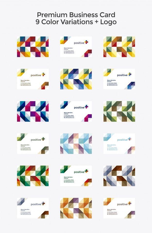 Multicolor Business Logo - Multicolor business card collection Vector