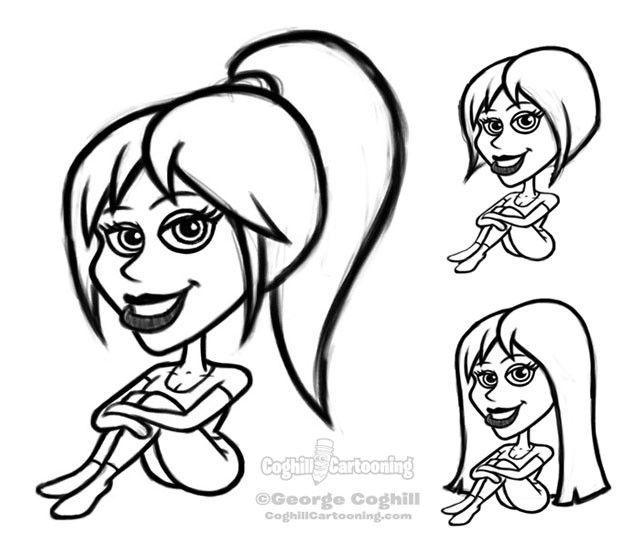 Girl Cartoon Logo - Stuff Girls Like Cute Yoga Girl Cartoon Logo. Coghill Cartooning