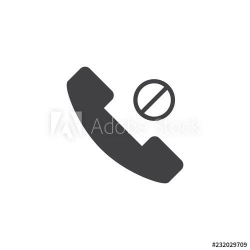 Block Phone Logo - Block phone Call vector icon. filled flat sign for mobile concept