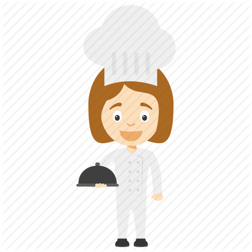 Girl Cartoon Logo - Cartoon chef, cartoon girl chef, child chef, child girl chef, kid