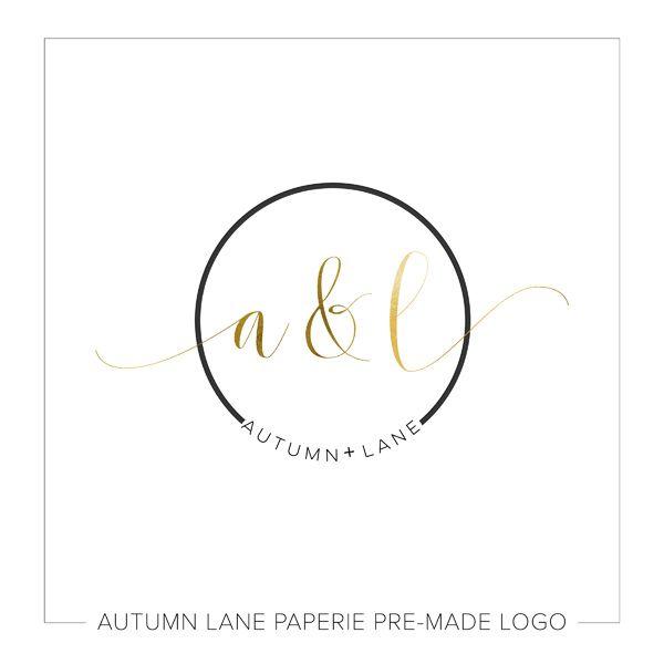 Gold Wedding Logo - Gold Foil Initials Circular Wedding Logo. Autumn Lane Paperie