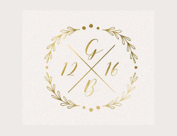 Gold Wedding Logo - Wedding Logo Template