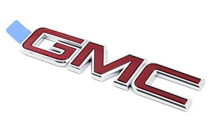 GMC Logo - Amazon.com: OEM NEW Rear Tailgate GMC Logo Emblem Nameplate Red 07 ...