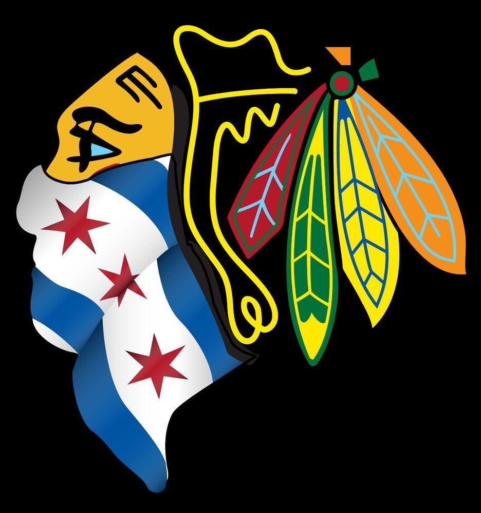 Blackhawks Logo - blackhawks logo with chicago flag - Google Search | Acme | Chicago ...