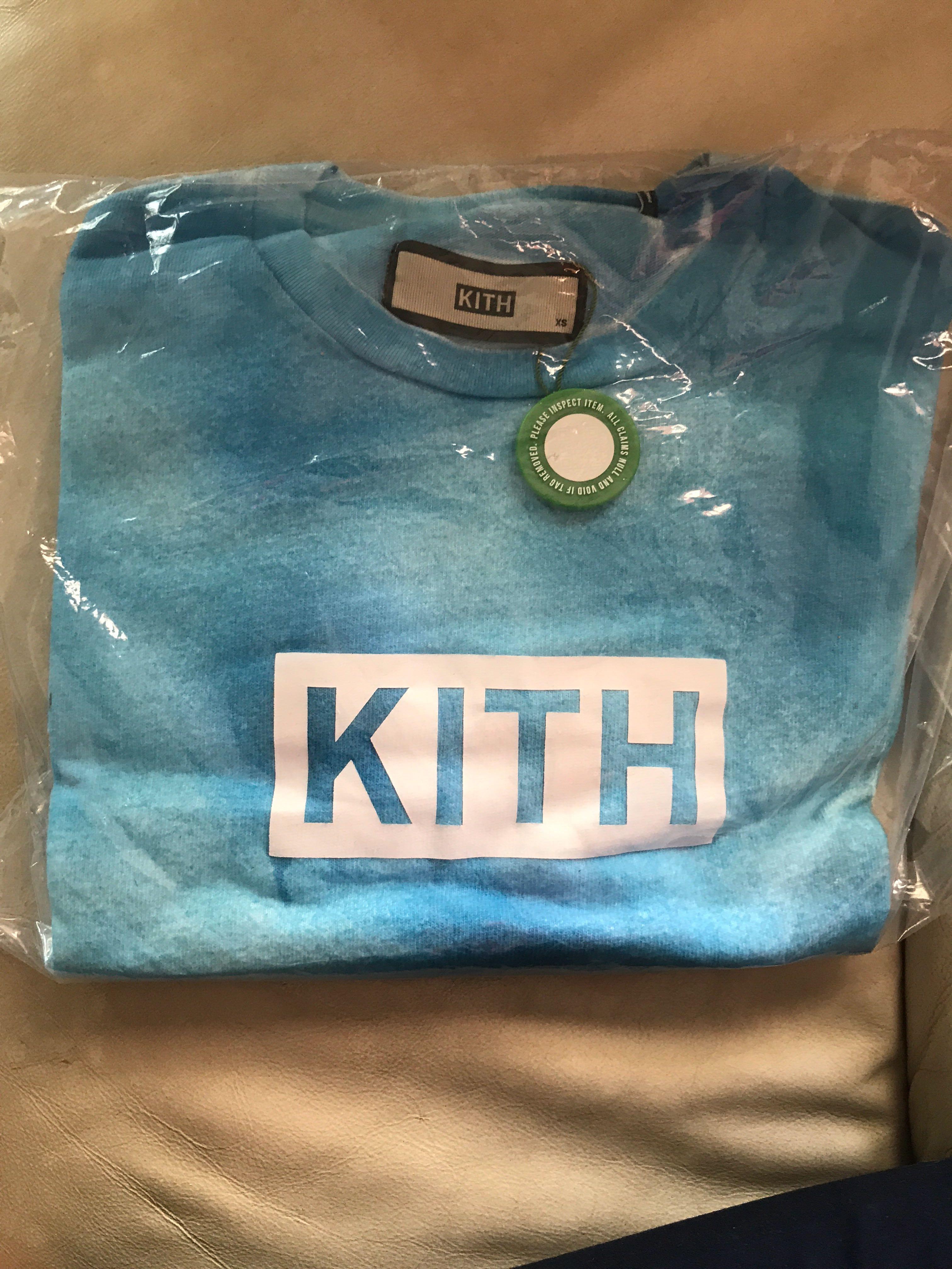 Kith Blue Logo - Kith Tie Dye Box Logo Tee Blue, Men's Fashion, Clothes, Tops on ...